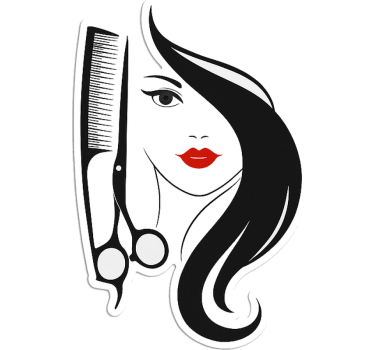 Sticker mode logo de salon de coiffure - TenStickers
