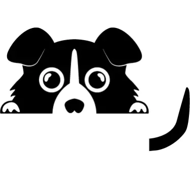 Sticker interrupteur chien caché - TenStickers