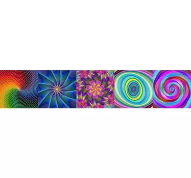 Frise adhésive décorative kaléidoscope - TenStickers