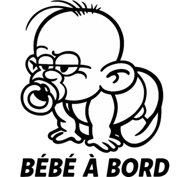 Autocollant bebe a bord bébé en colère classique - TenStickers