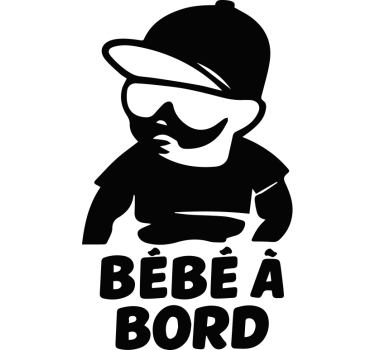 Autocollant bebe a bord conception de bébé cool - TenStickers