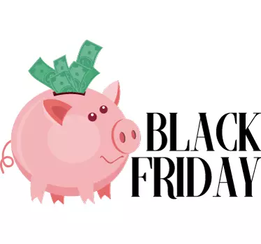 Sticker Black Friday tirelire - TenStickers