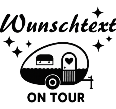 Sticker camping car custom en tournée - TenStickers