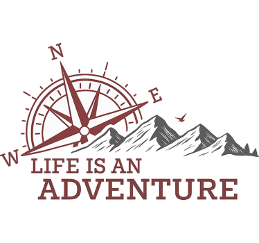 Sticker camping car life is an adventure - TenStickers