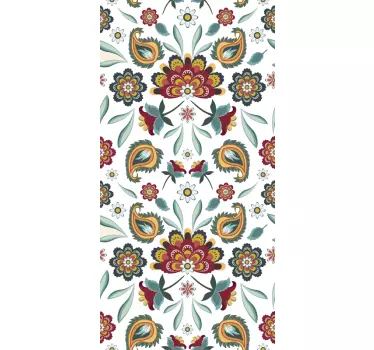 Autocollant fenêtre abstrait occultant floral - TenStickers