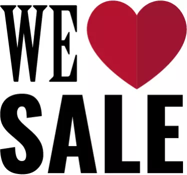 Sticker vitrine soldes "We love sale" - TenStickers
