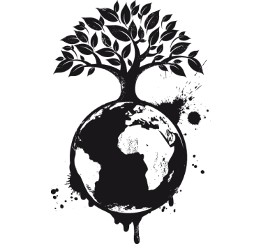 Sticker décoratif Terre et arbre - TenStickers