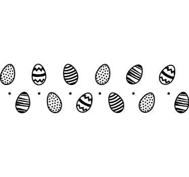 Frise autocollante motifs d'œufs colorés - TenStickers
