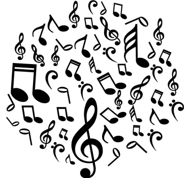 Sticker Mural Note de Musique Notes de musique - TenStickers