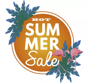 Sticker soldes promotions estivales brûlantes - TenStickers