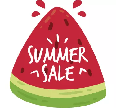 Sticker vitrine soldes d'été fruit - TenStickers