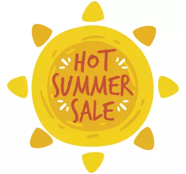 Sticker soldes été brûlant à prix réduits - TenStickers