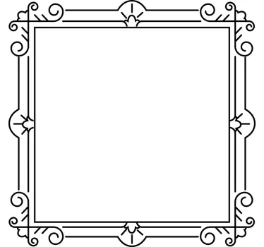 Sticker miroir cadre symétrique - TenStickers