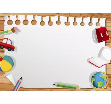Sticker tableau velleda feuille bureau - TenStickers