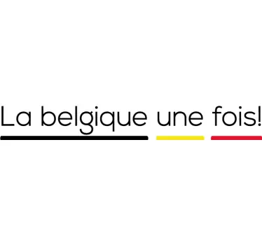 Sticker Mural Texte Belgique Une Fois ! - TenStickers