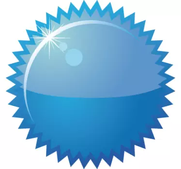 Sticker rond bleu à piques offre - TenStickers