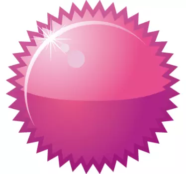 Sticker rond rose à piques offre - TenStickers
