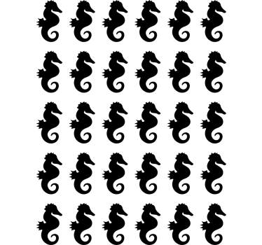 Sticker salle de bain hippocampe - TenStickers