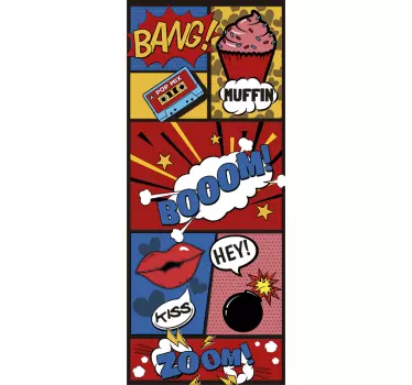 Sticker Maison Porte Art Pop Comique - TenStickers