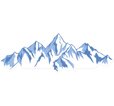 Sticker camping car paysage de montagne - TenStickers