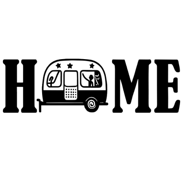 Sticker camping car maison de camping - TenStickers