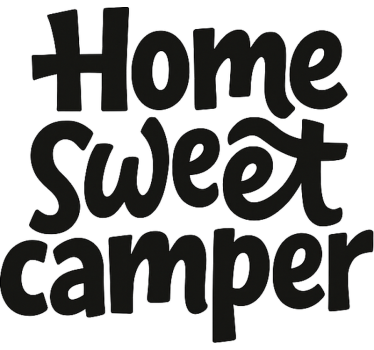 Sticker camping car maison douce camper - TenStickers