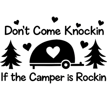 Sticker camping car drôle "ne frappez pas" - TenStickers