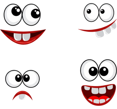 Sticker industrie expressions faciales de dessins animés - TenStickers