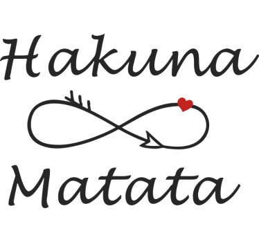 Sticker camping car texte "hakuna matata" - TenStickers