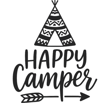 Sticker camping car tipi style bohème - TenStickers