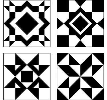 Sticker pour Carrelage Frise Motifs Géométriques - TenStickers