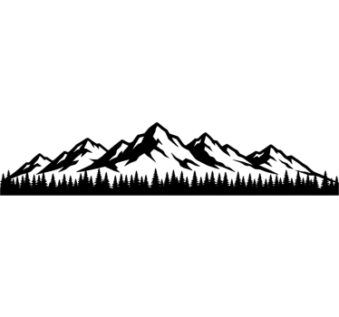 Sticker camping car décoration montagne aventureuse - TenStickers