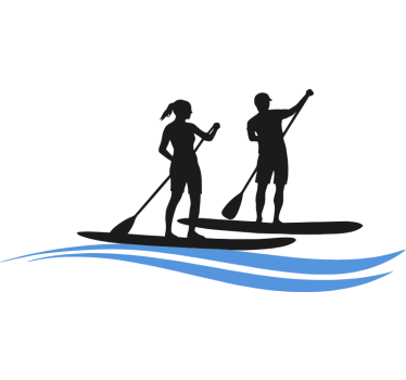 Sticker camping car duo de paddleboard actif - TenStickers