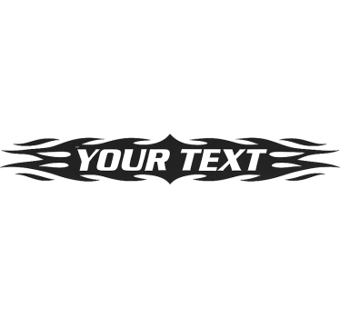 Sticker camion texte personnalisé avec flammes - TenStickers