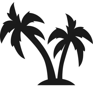 Sticker interrupteur silhouettes palmiers - TenStickers
