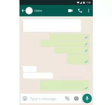 Tableau blanc adhésif maison écran WhatsApp - TenStickers