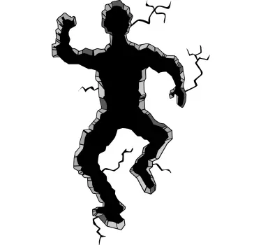Sticker 3D Original trou homme - TenStickers