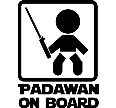 Autocollant bébé à bord padawan à bord - TenStickers