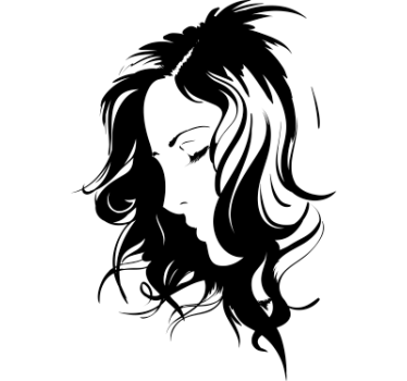 Autocollant mural femme profil - TenStickers