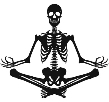 Sticker Forme squelette de méditation - TenStickers