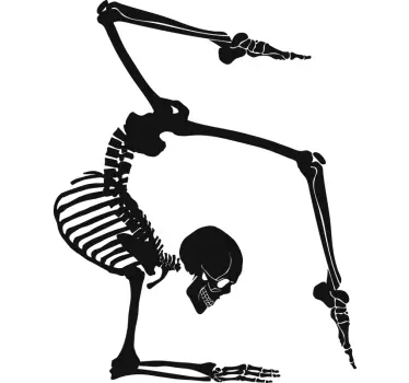 Sticker Forme squelette yoga position - TenStickers