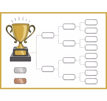 Sticker tableau blanc tableau de tournoi - TenStickers