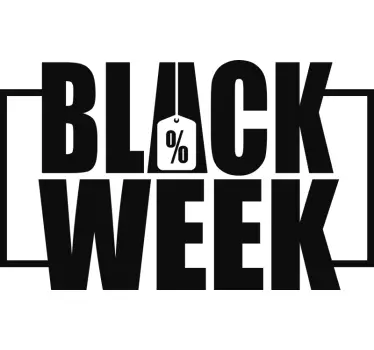 Sticker Black Friday vitrine Black Week - TenStickers