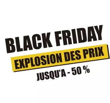 Sticker Black Friday texte personnalisable - TenStickers