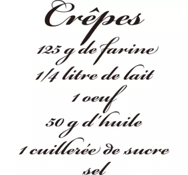 Sticker recette de crêpes - TenStickers