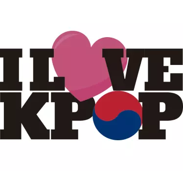 Sticker tableau blanc j'adore le kpop - TenStickers