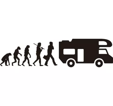 Autocollant sticker évolution caravane véhicule - TenStickers
