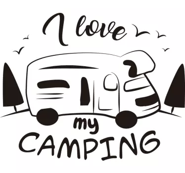 Sticker camping car "I love my Camping" - TenStickers