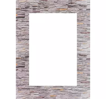 Sticker miroir salle de bain effet pierres - TenStickers