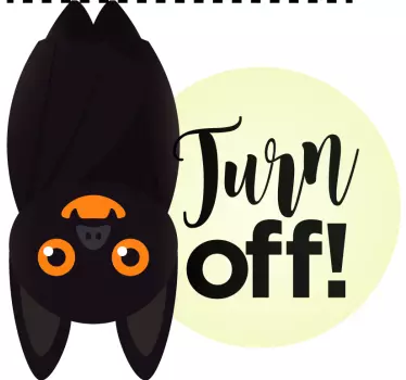 Sticker interrupteur chauve-souris - TenStickers